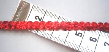 Paillettenband Holo rot einreihig